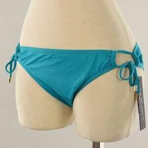 LA BLANCA Turquoise ISLAND GODDESS Side Tie Hipster Swim Bottom 6 NWT